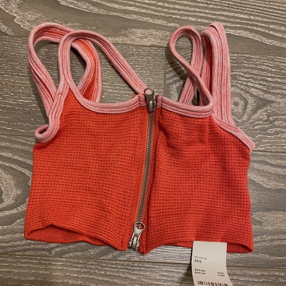 NWT UO out from under zipper front cropped tank top/bra top XS/S - Picture 1 of 7